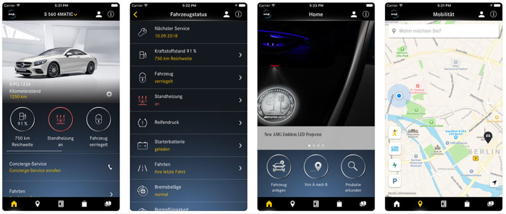 Mercedes Me App Funktionen